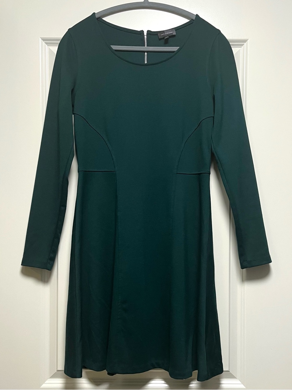 EUC The Limited Long Sleeve Skater Style Fit & Flare Knit Dress Forest Green M